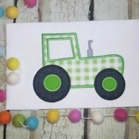 Tractor Machine Applique Design